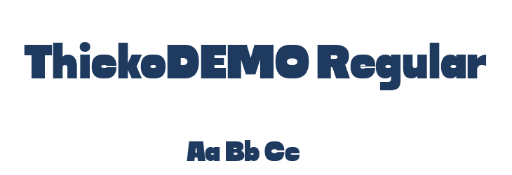 ThickoDEMO Regular Font Preview