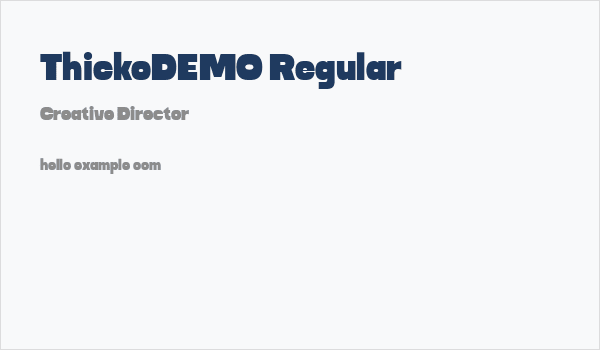ThickoDEMO Regular Business Card