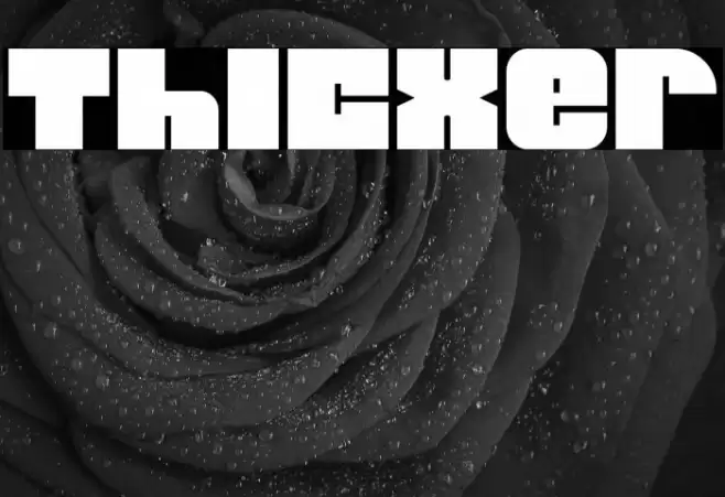 Thicxer Font examples