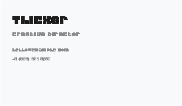 Thicxer Business Card