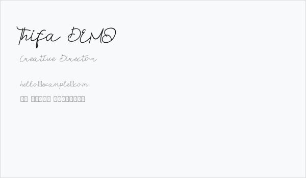 Thifa DEMO Business Card