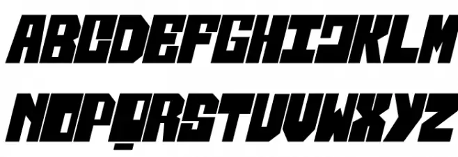 Thifloss Italic Caratteri MAIUSCOLE