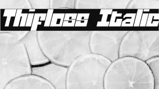 Thifloss Italic خط examples