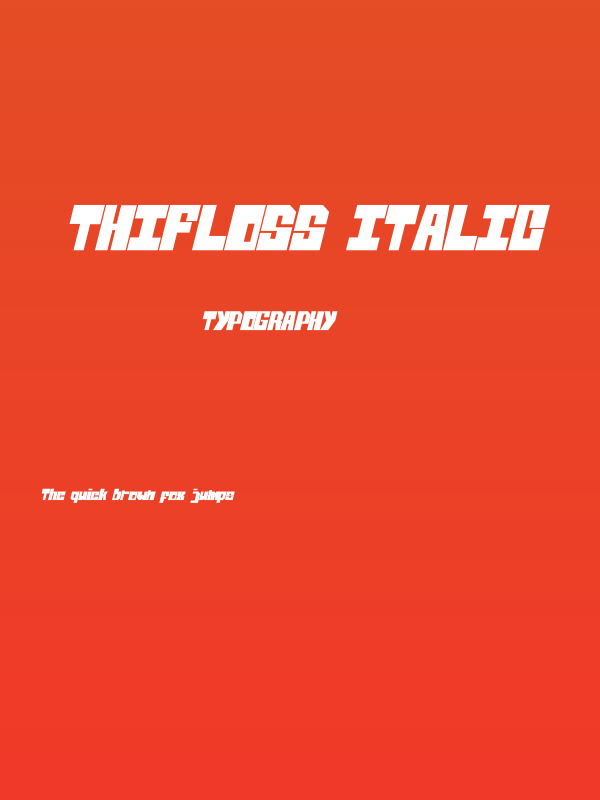 Thifloss Italic Poster