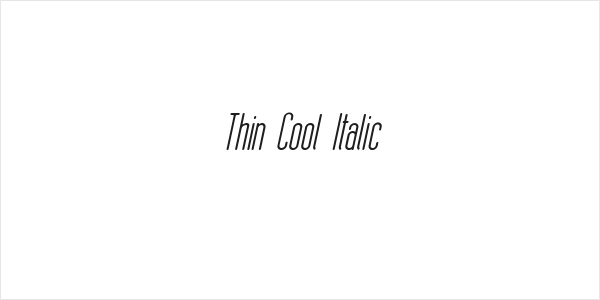 Thin Cool Italic Logo