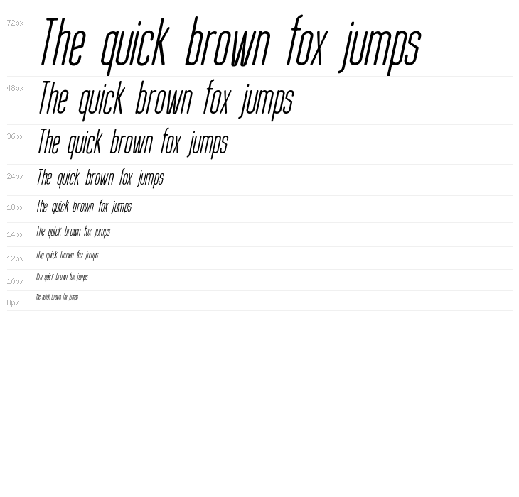 Thin Cool Italic Waterfall