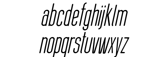 Thin Cool Italic Font LOWERCASE