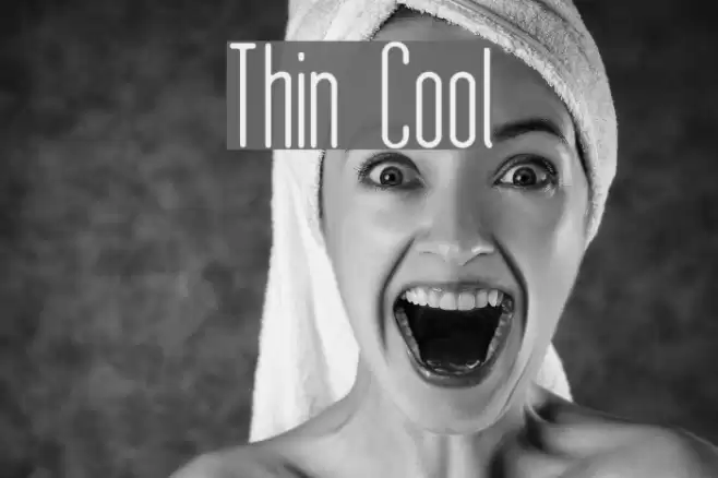Thin Cool Font examples