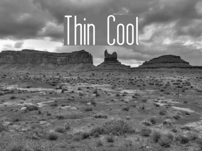 Thin Cool Font examples