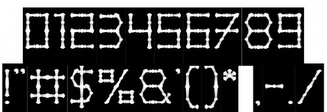 Thin Decorative-Inverse Font OTHER CHARS