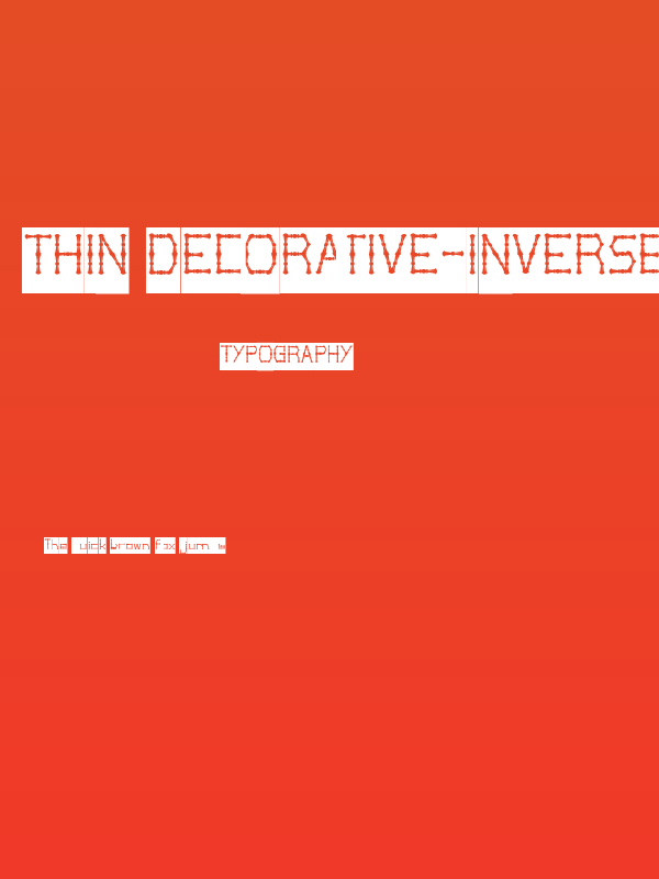 Thin Decorative-Inverse Poster