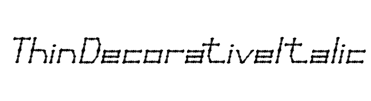 Thin Decorative Italic  नि: शुल्क फ़ॉन्ट्स डाउनलोड