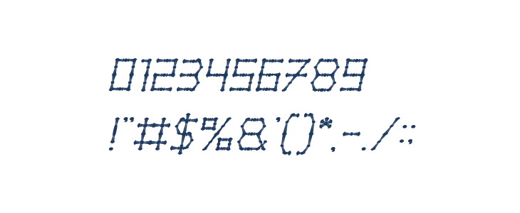 Thin Decorative Italic Other Characters