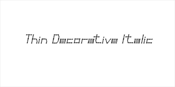 Thin Decorative Italic Logo