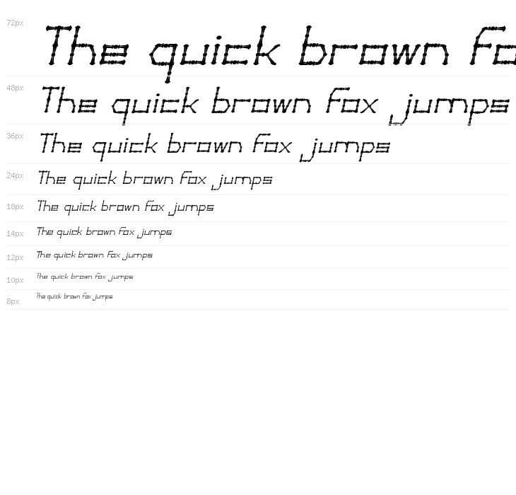 Thin Decorative Italic Waterfall