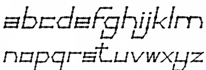 Thin Decorative Italic Font LOWERCASE