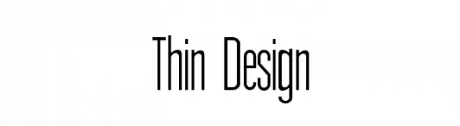 Thin Design  नि: शुल्क फ़ॉन्ट्स डाउनलोड