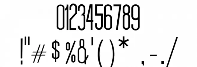 Thin Design Font OTHER CHARS