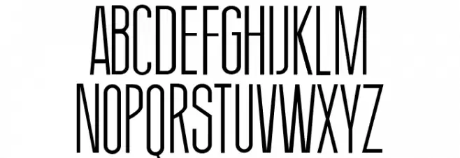 Thin Design Шрифта ВЕРХНИЙ