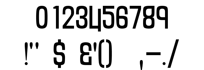 Thin Dime フォント その他の文字