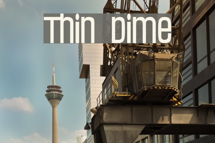 Thin Dime フォント examples