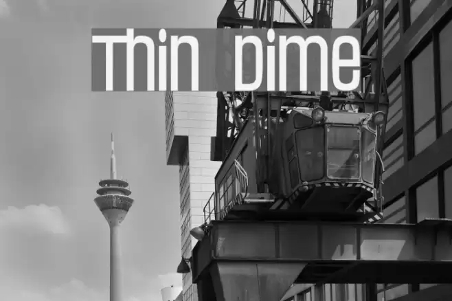 Thin Dime Font examples