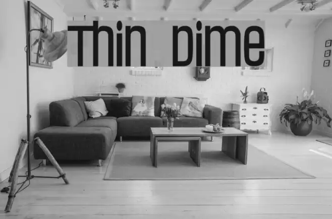 Thin Dime Font examples