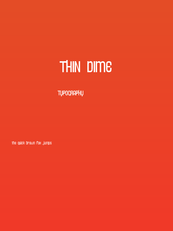 Thin Dime Poster