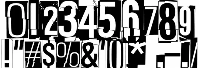 Thin Four Down Three Crazy Pink Zero Font OTHER CHARS