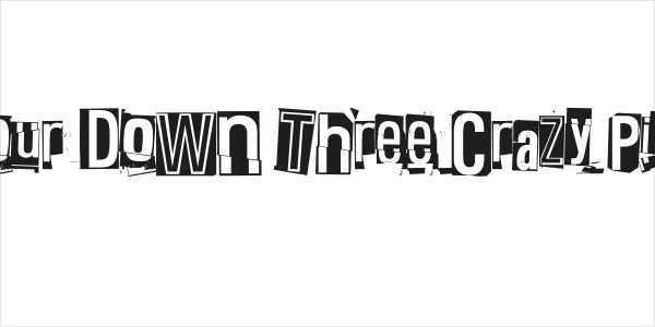 Thin Four Down Three Crazy Pink Zero Logo