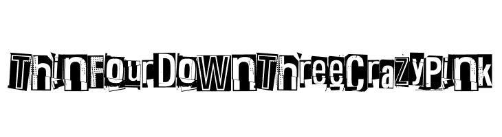 Thin Four Down Three Crazy Pink  les polices de caractères gratuit tlcharger