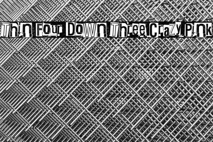 Thin Four Down Three Crazy Pink Example 2