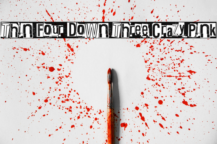 Thin Four Down Three Crazy Pink Example 3