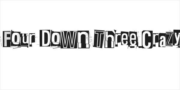 Thin Four Down Three Crazy Pink Logo