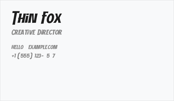 Thin Fox Business Card