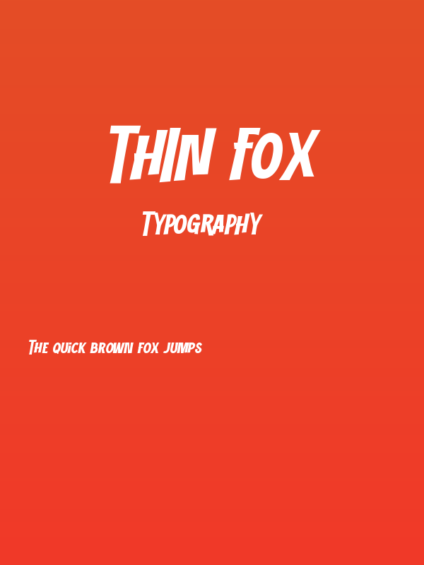 Thin Fox Poster