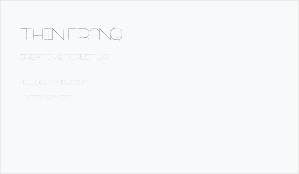 Thin Franq Business Card