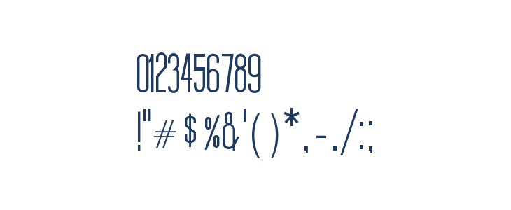 Thin Grotesk Serif Other Characters