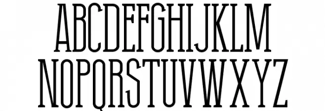Thin Grotesk Serif خط أحرف كبيرة