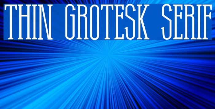 Thin Grotesk Serif Example 1