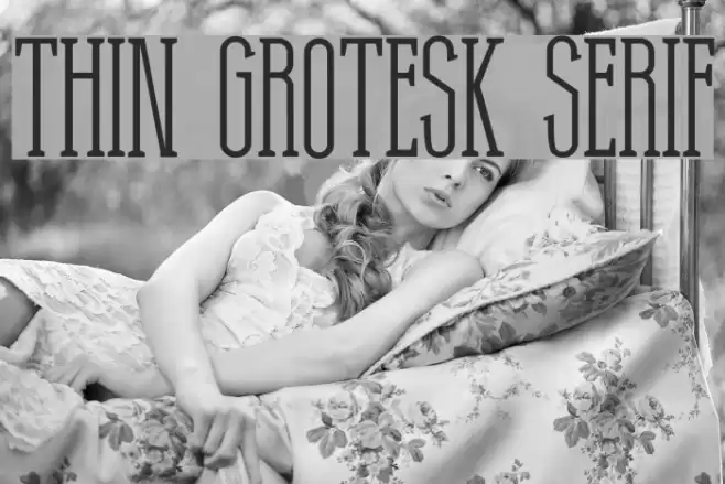 Thin Grotesk Serif Font examples