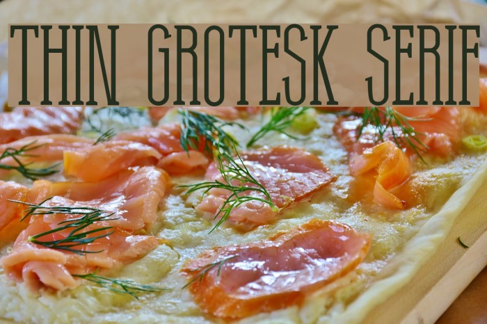 Thin Grotesk Serif Example 3
