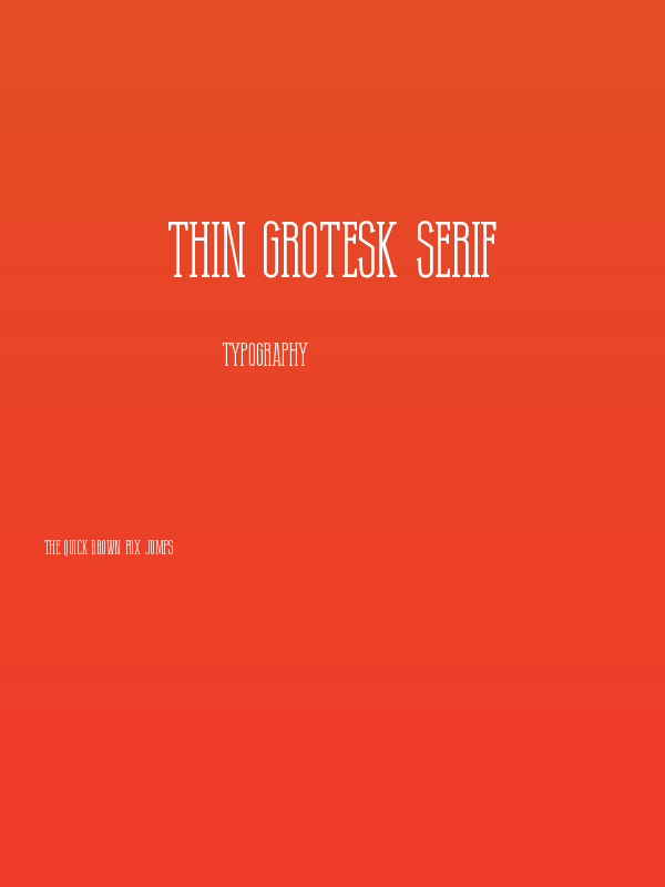 Thin Grotesk Serif Poster