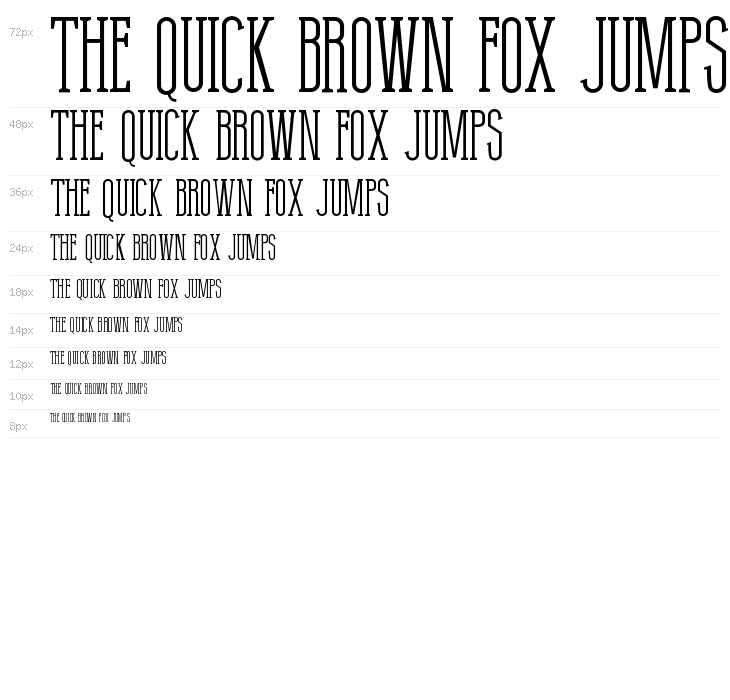 Thin Grotesk Serif Waterfall