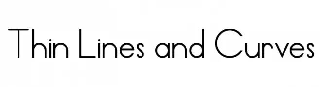 Thin Lines and Curves  Frei Schriftart Herunterladen