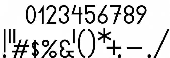 Thin Lines and Curves Font OTHER CHARS