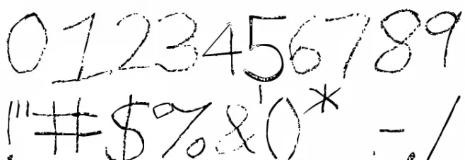 Thin Pencil Handwriting Font OTHER CHARS