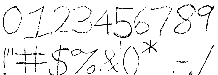 Thin Pencil Handwriting Font OTHER CHARS