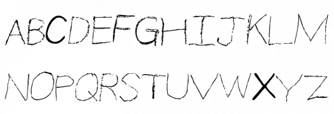 Thin Pencil Handwriting Schriftart Groß