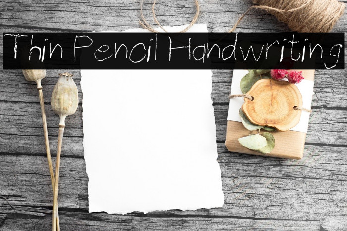 Thin Pencil Handwriting Font examples